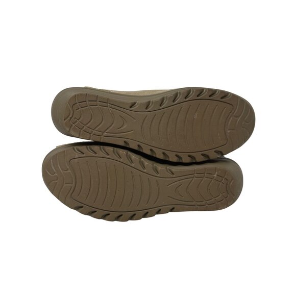 Skechers Parallel Dark Natural Tan Trapezoid Wedge Heel Suede Leather Sz 9 M - Picture 9 of 10